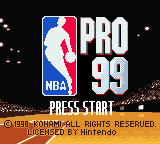 NBA Pro 1999 Title Screen